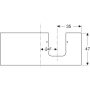 Geberit One márványhatású mosdópult jobb oldali kivágással, pultra ültethető tálformájú mosdóhoz 120x47 cm, matt fekete 505.145.00.2