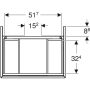 Geberit One alsó szekrény mosdóhoz 2 fiókkal 59,2x47 cm, matt láva 505.261.00.3