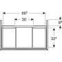 Geberit One alsó szekrény mosdóhoz 2 fiókkal 74x47 cm, magasfényű fehér 505.262.00.1