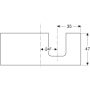 Geberit One mosdópult jobb oldali kivágással 120x47 cm, pultra ültethető tálformájú mosdóhoz, hikoridió 505.315.00.6