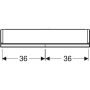 Geberit One tükrös szekrény nyitott polccal és világítással 75x90 cm, két ajtóval, alumínium 505.832.00.1