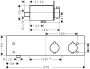 Hansgrohe ShowerTablet 350 termosztátos zuhanycsaptelep falsíkon kívüli szereléshez króm 13102000