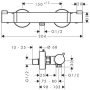 Hansgrohe Ecostat Comfort matt fekete termosztátos zuhanycsaptelep 13116670