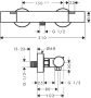 Hansgrohe Ecostat Fine falsíkon kívüli zuhanytermosztát, króm 13324000