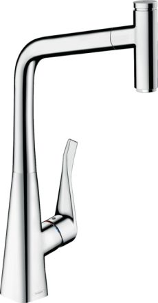 Hansgrohe Metris Select konyhai csaptelep kihúzható zuhanyfejjel ECO 14786000