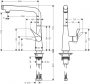 Hansgrohe Metris Select M71 króm konyhai csaptelep 14847000