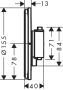 Hansgrohe ShowerSelect Comfort S falsík alatti 1 funkciós termosztát, szálcsiszolt fekete króm 15553340