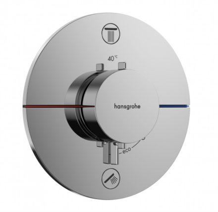 Hansgrohe ShowerSelect Comfort S 2 funkciós termosztát, biztonsági kombinációval, króm 15556000