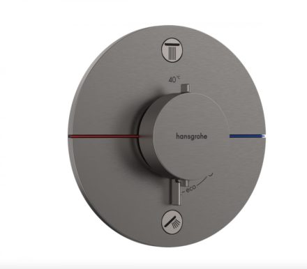 Hansgrohe ShowerSelect Comfort S 2 funkciós termosztát, szálcsiszolt fekete króm 15556340