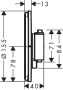 Hansgrohe ShowerSelect Comfort S falsík alatti termosztát, szálcsiszolt fekete króm 15559340