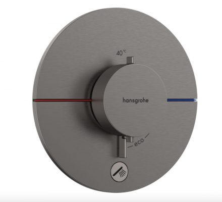 Hansgrohe ShowerSelect Comfort S rejtett termosztát 1 fogyasztóhoz és 1 további kimenethez, szálcsiszolt fekete króm 15562340