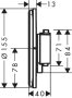 Hansgrohe ShowerSelect Comfort S rejtett termosztát 1 fogyasztóhoz és 1 további kimenethez, matt fekete 15562670