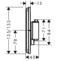 Hansgrohe ShowerSelect Comfort E 1 funkciós falsík alatti termosztát, króm 15571000