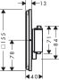 Hansgrohe ShowerSelect Comfort E falsík alatti termosztát mennyiségszabályozóval, króm 15574000