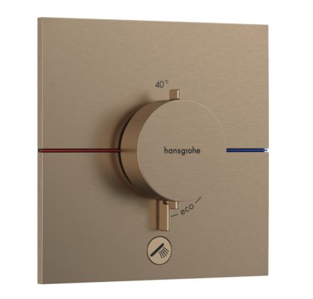 Hansgrohe ShowerSelect Comfort E rejtett termosztát 1 fogyasztóhoz és 1 további kimenethez, szálcsiszolt bronz 15575140