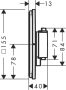 Hansgrohe ShowerSelect Comfort E rejtett termosztát 1 fogyasztóhoz és 1 további kimenethez, szálcsiszolt fekete króm 15575340