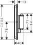 Hansgrohe ShowerSelect Comfort E termosztát, biztonsági kombinációval, króm 15578000