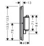 Hansgrohe ShowerSelect Comfort Q 1 funkciós falsík alatti termosztát, króm 15581000