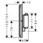 Hansgrohe ShowerSelect Comfort Q 2 funkciós falsík alatti termosztát, króm 15583000