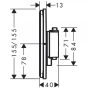 Hansgrohe ShowerSelect Comfort Q 2 funkciós falsík alatti termosztát, szálcsiszolt bronz 15583140