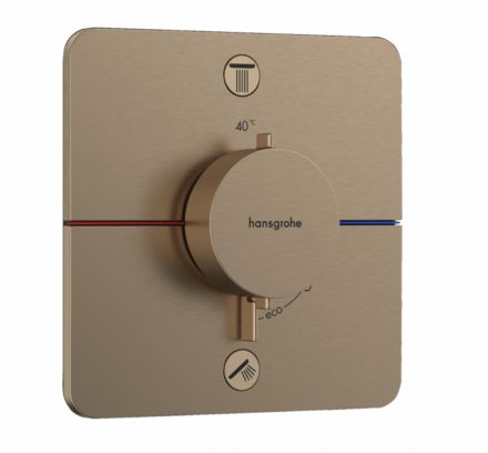 Hansgrohe ShowerSelect Comfort Q 2 funkciós falsík alatti termosztát, szálcsiszolt bronz 15586140