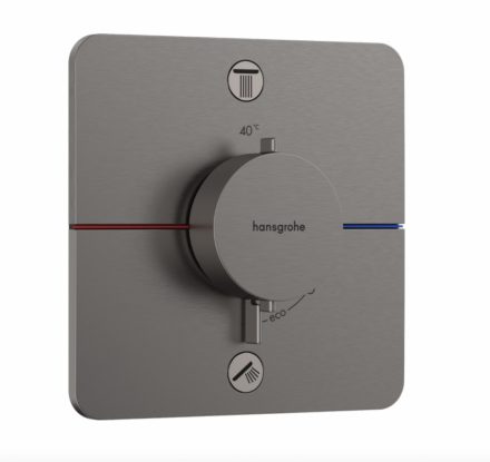 Hansgrohe ShowerSelect Comfort Q 2 funkciós falsík alatti termosztát, szálcsiszolt fekete króm 15586340