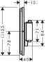 Hansgrohe ShowerSelect Comfort Q falsík alatti termosztát mennyiségszabályozóval, matt fekete 15588670