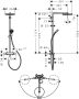 Hansgrohe Pulsify S Puro zuhanyrendszer 260, Ecostat Fine termosztáttal és 3jet kézizuhannyal, szálcsiszolt bronz 24236140