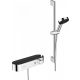 Hansgrohe Pulsify Select S termosztátos zuhanycsaptelep 66,9 cm, zuhanyszettel, króm 24260000