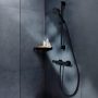 Hansgrohe Pulsify Select S Termosztátos zuhanycsaptelep 65cm-es zuhanyrúd, 3jet EcoSmart kézizuhannyal, matt fekete 24262670