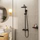 Hansgrohe Vernis Blend Showerpipe 240 matt fekete zuhanyrendszer termosztátos csapteleppel 26426670