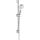 Hansgrohe Crometta zuhanyszett Vario 65 cm-es zuhanyrúddal, EcoSmart, fehér/króm 26534400