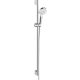 Hansgrohe Crometta zuhanyszett 1jet 90 cm-es zuhanyrúddal, EcoSmart, fehér/króm 26539400