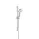 Hansgrohe Croma Select S zuhanyszett Vario 65 cm-es zuhanyrúddal, EcoSmart, króm/fehér 26563400