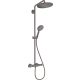 Hansgrohe Croma Select S zuhanyrendszer, termosztátos, kézizuhannyal, EcoSmart, fekete/króm 26891340