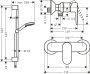 Hansgrohe Vernis Blend Zuhanycsaptelep Vario 100 EcoSmart kézizuhannyal és 65 cm-es zuhanyrúddal, króm 26957000