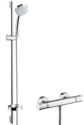 Hansgrohe Croma 100 Ecostat Comfort Combi 0,90 m, Vario kézizuhannyal 27033000