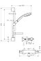 Hansgrohe Croma 100 zuhanyrendszer Ecostat termosztáttal, 90 cm-es zuhanyrúddal, króm 27085000