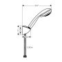 Hansgrohe Crometta 85 Vario/Porter'C kádszett 1,25m, króm 27558000