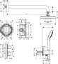 Hansgrohe Croma E zuhanyrendszer 280 1 jet, Ecostat E, króm 27953000