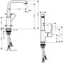 Hansgrohe Metris mosdócsaptelep 230 Push-Open lefolyógarnitúrával 230 31187000