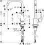 Hansgrohe Focus M41 mosogató csaptelep, rozsdamentes acél hatású 31820800