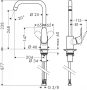 Hansgrohe Focus M41 konyhai csaptelep 260 EcoSmart, rozsdamentes acél 31821800