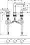 Hansgrohe Metropol 110 3-lyukú karos mosdócsaptelep push-open lefolyóval 32514000