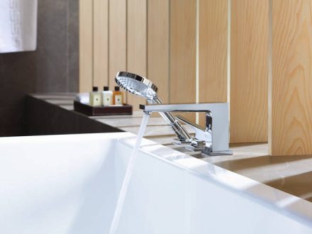 Hansgrohe Metropol 3-lyukú peremre szerelhető egykaros kádcsaptelep, króm 32551000