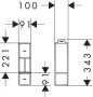 Hansgrohe IntraStoris Fiókbelső alapdoboz szett 100/345, matt fekete 54224670