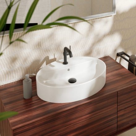 Hansgrohe Xuniva D Pultra ültethető kerámia mosdótál 60x45 cm csapfurattal és túlfolyóval 60170450