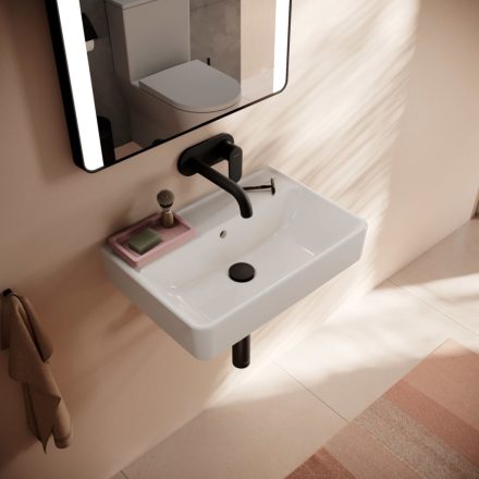 Hansgrohe Xanuia Q kerámia mosdó 60x48 cm túlfolyóval és csapfurat nélkül, fehér 60240450