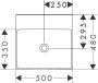 Hansgrohe Xelu Q Pultra ültethetö kerámia kézmosó 500x480 túlfolyó és csapfurat nélkül, SmartClean 61015450