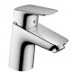 Hansgrohe Logis egykaros mosdócsaptelep 70, Push-Open lefolyógarnitúrával, króm 71077000